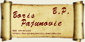 Boris Pajunović vizit kartica
